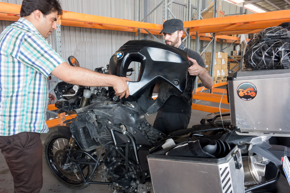 Desmontando la moto